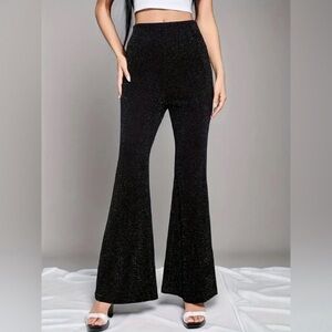 Cider Black Sparkle Flare Pants